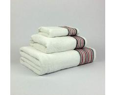 Natural Lot de Serviettes de Bain, Ana, 400 g/m² Taille Unique Blanc