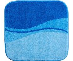 Linea Due Flash Tapis de Bain, Polyacrylique Supersoft, Bleu, 55x60 cm