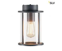 Plafonnier extérieur PHOTONIA, A60, rond, anthracite, verre transparent