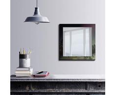 Bonamaison DÃ©coration Murale Impression sur Miroir EncadrÃ© sur Toile, Dimensions: 50 x 50 Cm - ConÃ§u et fabriquÃ© en Turquie