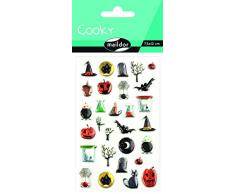 Maildor CY038O - Un sachet de gommettes 3D Cooky 1 planche 7,5x12cm, Halloween (29 stickers)