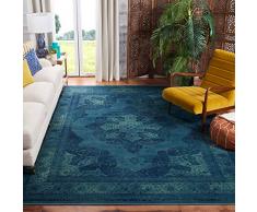Safavieh Tapis dinspiration Vintage, Tissé Fibre de Viscose douce Tapis en Bleu / Multicolore, 200 X 300 cm