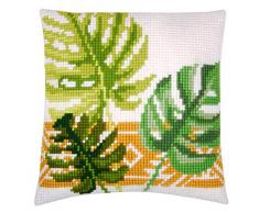 Vervaco Kit Coussin au Point de Croix Feuilles