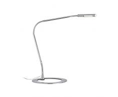 Paulmann 74995 Lampe de table Plaza LED 3W, Acier brossé, 230/12V, Métal