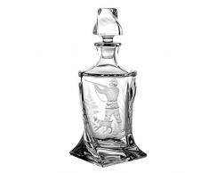 Crystelle aljulia Carafe Ã Whiskey, Verre, 850Â ML, 14,5Â x 14,5Â x 28Â cm