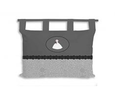 Soleil docre Anais TÃªte de lit, Coton, Gris, 45 x 70 cm