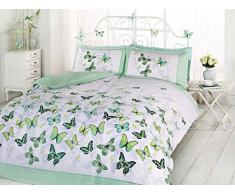 Art Housse De Couette Papillon Literie, Double Vert