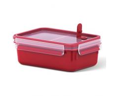 Emsa - Boîte à Micro-ondes - Clip & Micro - Lunchbox - Rouge - Taille: 1,0 L (Ref: 517774)