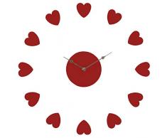 Premier Housewares 2200627 Horloge Murale DIY Personnalisable en Plastique Coeur Rouge