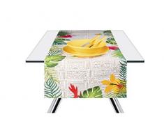 Excelsa Tiki Chemin de Table 100% Coton, Multicolore, 45 x 140 cm