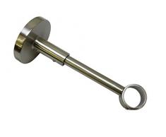 GARDINIA Support de tringle à rideau avec plaque de fixation en métal, Pour 1 tringle, Support fermé, Matériel de fixation inclus, Série Chicago, Diamètre: 20 mm, Effet inox