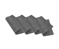 Venilia Set de table tressÃ© MELANGE GREY, 45 x 30 cm, 4 pcs, antidÃ©rapant rÃ©siste Ã la chaleur et fait, Vinyle, 59029