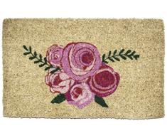 Entryways rÃ©ception Roses tissÃ© Main en Fibre de Coco Paillasson, Rose