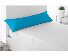 Miracle Home Housse de coussin douce et confortable en coton 50 % polyester Turquoise 135 cm