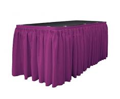 La Jupe de Table en Popeline en Lin avec 20Â l-Clips, Polyester, Magenta, 21Â cm x 29Â , Lot de 21