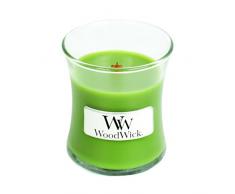 Woodwick 98142EU Bougie LArÃ´me des Aiguilles, Ovale, Petite, Verre, Vert, 7 x 7 x 8 cm