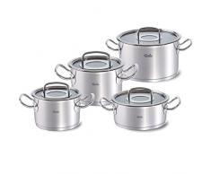 Fissler Batterie de cuisine 4 piÃ¨ces, 4 faitouts avec couvercle, Tous feux dont induction, Inox 18/10, Original-Profi Collection