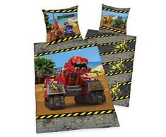 Herding Dinotrux Parure de Lit, Cotton, Multicolore, 70 x 90 cm, 140 x 200 cm