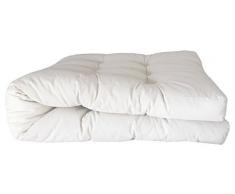 Europe & Nature Matelas Futon Traditionnel 100%Coton Blanc 90 x 180 cm, MINITRADFUTON90180