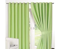 Dreamscene Rideaux occultants Ã Åillets de luxe, vert sauge, 228Â cm x 228Â cm