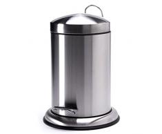 MSV 100354 Poubelle pedale Toute INOX 3l, PolypropylÃ¨ne, 2 cm