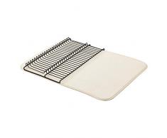 AmazonBasics Grand Ã©gouttoir - 47,7 x 60,9Â cm - Lin/noir, avec 2 tapis