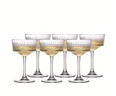 PASABAHCE 471504 Elysia Lot de 4 coupes à champagne, verre, transparent, 26 cl