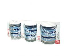 BCSA Pack 3 Gobelets 22 Cl Linda Acquario
