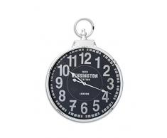 Moycor DecoracÃ³n Horloge Murale MÃ©tal Rond Charlotte 61 x 7 x 82 cm Noir