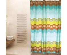 MSV 140254 Rideau de Douche Polyester - Arc-en-ciel, multicolore - 180 x 200cm