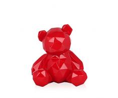 World Art Petit Ours facettÃ© Sculpture En RÃ©sine, Multicolore, 20x18x16 Cm
