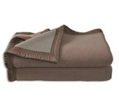 TOISON DOR Couverture Laine Bicolore 500 GR/mÂ², 100%, Camel, 180X220 cm