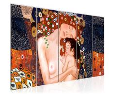 Tableau decoration murale Gutav Klimt la mÃ¨re et de lenfant 200 x 80 cm - XXL Impression sur Toile Salon Appartment 5 Parties - prÃªt Ã accrocher - 700255a