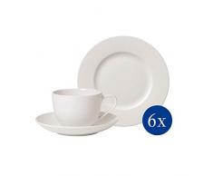 Villeroy & Boch For Me Service Ã cafÃ© pour 6 personnes, 18 piÃ¨ces, Porcelaine Premium, Blanc