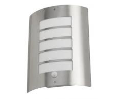 Wattlite Avon Applique murale dextérieur IP44 avec capteur PIR Finition inox