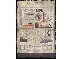 Poster Game of Thrones (Infographie) - Papier Glacé - 91x61cm