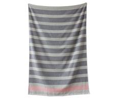 Littoral Serviette de Bain, Coton, Beige/Gris, 150x100x1 cm