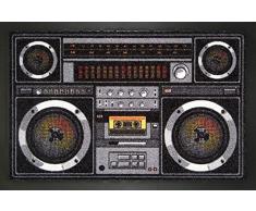 Empire Interactive 662934 Paillasson en polypropylÃ¨ne Motif radiocassette Ghetto-Blaster 60 x 40 cm