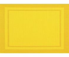 Vent du sud 6SETYUCPVSA YUCO Set de Table 6 PiÃ¨ces Polyester/PVC Safran 33 x 46 cm