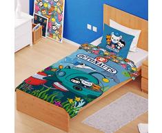 Octonauts Housse de Couette et taie doreiller, 50percent Polyester, Multi, Panneau Unique
