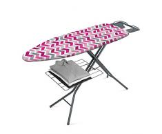 Metaltex Table à Repasser en métal Multicolore Zig zag Antares Multicolore