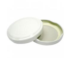 PRIAMI MULTISTORE Lot de 100 Bouchons Blancs pour bocaux en Verre, Argent, 100 pièces