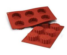 Silikomart 20.056.00.0060 SF056 Moule Forme Marguerite 6 Cavités Silicone Terre Cuite
