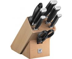 Zwilling 33413-000-0 Twin Four Star Bloc de Couteaux Bois Naturel 8 piÃ¨ces