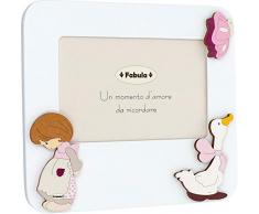 Fabula Cadre de Table laqué avec Applications en Bois Naturel « Paysanne Poulain » pour Photos 10 x 15 cm Horizontale, Multicolore, 10 x 15 cm