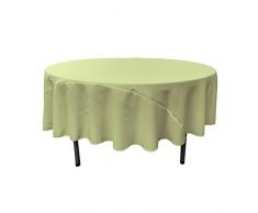 La Nappe Ronde en Lin, 228,6Â cm, Polyester, Sauge, 228.5 x 228.5 x 0.04 cm
