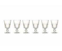 Villa dEste Home Tivoli Floyd Lot de 6 Verres Ã Vin Verre Transparent 14,3 x 8,50 x 8,50 cm