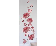 Decoramo Stickers muraux arabesques Décoration Murale, PVC, Rouge, 60 x 0,1 x 70 cm