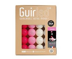 Guirlande lumineuse boules coton LED USB - Chargeur double USB 2A inclus - 3 intensités - 24 boules - Tagada