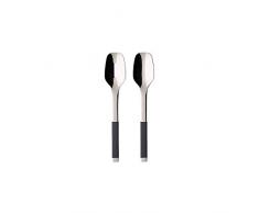 Villeroy & Boch S+ Cosy Grey Couverts Ã salade, 2 unitÃ©s, 28 cm, Acier inoxydable, Manche Ã revÃªtement en silicone gris
